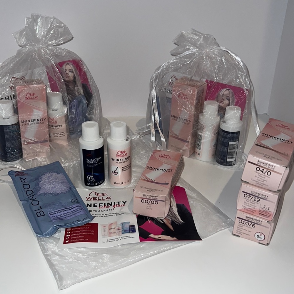 Wella Blondor, and shineFinity sets
